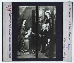 David, Altarflügel mit Maria, Christuskind und Stifterinnen