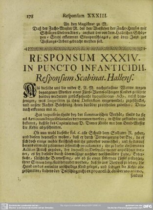 Responsum XXXIV. In Puncto Infanticidii