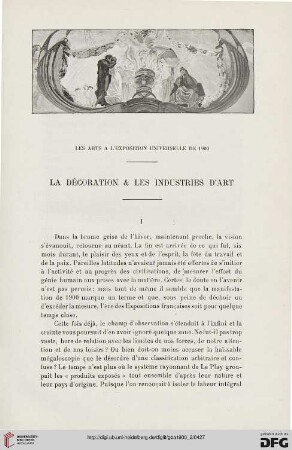 3. Pér. 24.1900: La décoration & les industries d'art, 1 : les arts à l'Exposition Universelle de 1900
