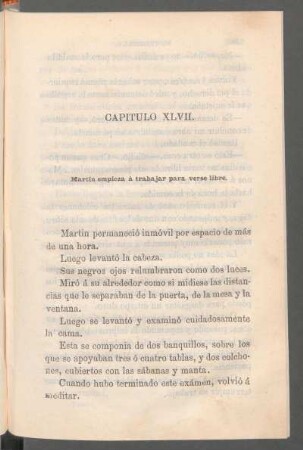 Capítulo XLVII. - Martin empieza á trabajar para verse libre.