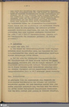 VII. Floristisches