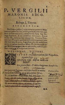 Opera P. Vergilii Maronis : D. Philippi Melanchtonis, Et Aliorum Doctissimorum virorum scholiis, & argumentis, omnibus tàm Eclogis quàm Georgicorum & Aeneidos libris præfixis, illustrata, unà cum versuum proverbialium ex Erasmi Chiliadibus ad calcem eorundem explicatione: Adjectis etiam Figuris egregiè depictis, ... denuoq[ue] ad fidem castigatissimorum exemplarium, quàm diligentissmè omnia restituta