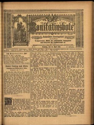 Erste Ausgabe vom Sonntag, den 24. April 1910.