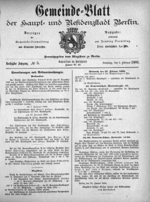 1889,5: No. 5, 3. Februar 1889