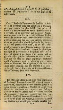 Troisieme Lettre D'un Theologien François à un Théologien des Paisbas, sur l'Arrêt du Parlement de Paris du 6 Août 1762.