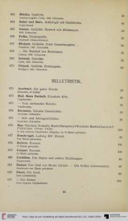 Belletristik (Nr. 671-766)