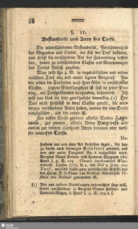 §. 11. Bestandteile und Arten des Torfs
