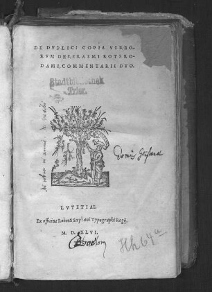 De duplici copia verborum Des. Erasmi Roterodami, commentarii 2