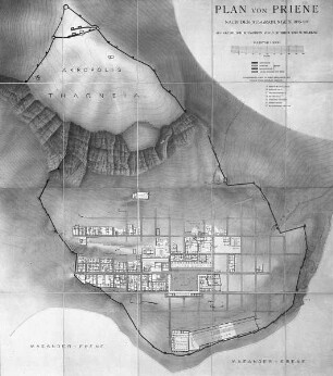 Plan von Priene nach den Ausgrabungen 1895-1899