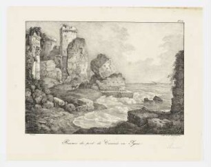 Ruines du port de Césarée en Syrie