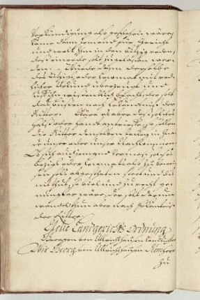 Georg von Ellrichshausen: Neue Landgerichtsordnung