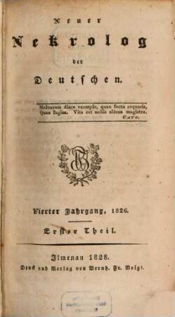 Neuer Nekrolog der Deutschen. 4,1. 1826 (1828)