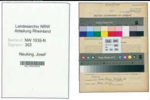 Entnazifizierung Josef Neuking , geb. 01.07.1903 (Gastwirt)