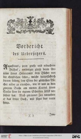 Vorbericht des Übersetzers
