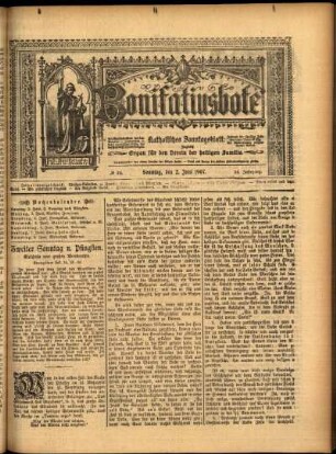 Erste Ausgabe vom Sonntag, den 02. Juni 1907.
