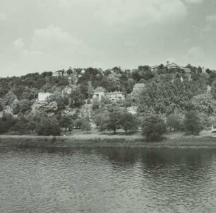 Dresden-Loschwitz. Blick über die Elbe von Südwesten