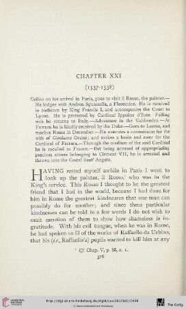 Chapter XXI (1537-1538)