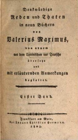 Denkwürdige Reden und Thaten : in neun Büchern, 1