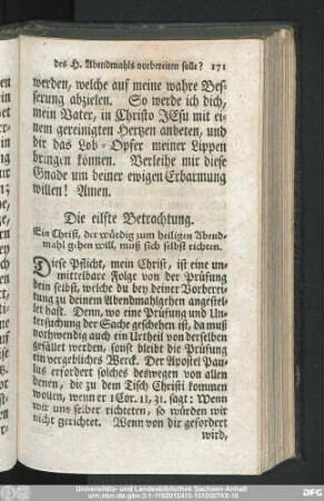 Die eilfte Betrachtung.
