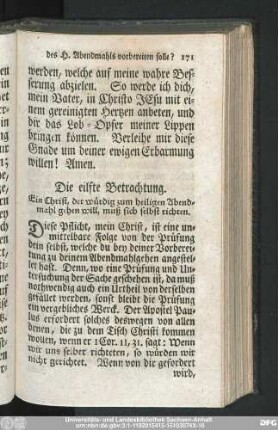 Die eilfte Betrachtung.