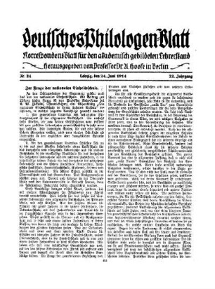 Zur Frage der nationalen Einheitsschule