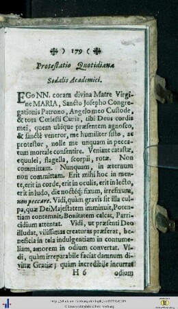 Protestatio Quotidiana Sodalis Academici.