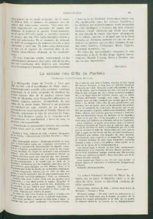 La anciana Inés Ortiz de Montaña