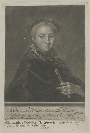 Bildnis der Anna Joanna Magdalena de Derichs