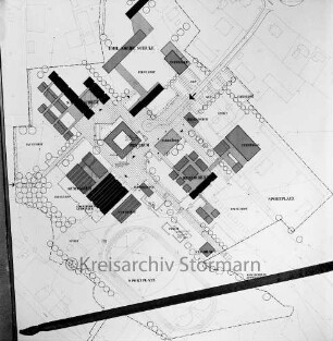 Schulzentrum: Kreisgymnasium I und Sportgebäude: Architektenwettbewerb: Entwurf: Planzeichnung