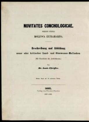 Ser. 1 = Abth. 1, Bd. 3, Text: Novitates conchologicae. Ser. 1 = Abth. 1. Mollusca extramarina. Bd. 3
