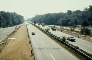 Bundesautobahn 1 in Richtung Hamburg: Buddikate