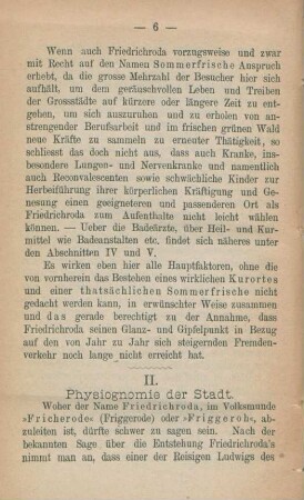 II. Physiognomie der Stadt