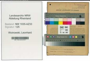 Entnazifizierung Leonhard Woinowski , geb. 08.04.1922 (Kaufmaennischer Angestellter)