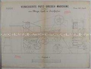 Verbesserte Putz-Dreschmaschine construirt von Magn. Epple in Sonthofen.