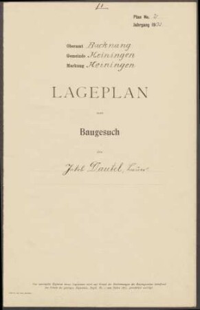 Dautel, Jacob, Bauer Bau eines Wohnhauses