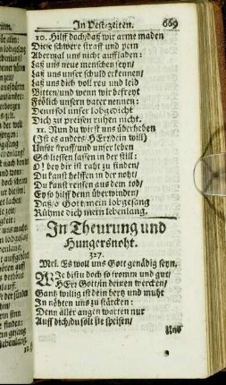 In Theurung und Hungersnoht.