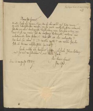 Brief an Karl Hartwig Gregor von Meusebach : 11.08.1827
