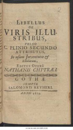 Libellus De Viris Illustribus