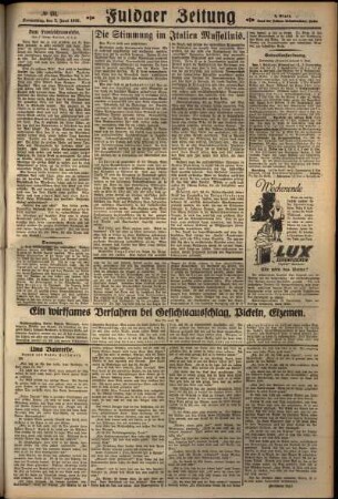 Zweite Ausgabe vom Donnerstag, den 07. Juni 1928.