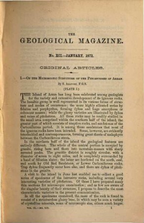 The geological magazine or monthly journal of geology. 9, 9 = No. 91 - 102. 1872