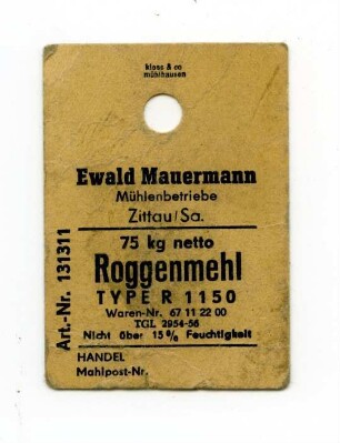 Ewald Mauermann Mühlenbetriebe Zittau