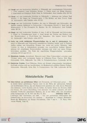 Mittelalterliche Plastik (Nr. 194-198)
