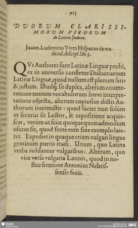 Duorum Clarissimorum Virorum de Lexicis Judicia