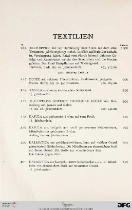 Textilien (Nr. 414-429)