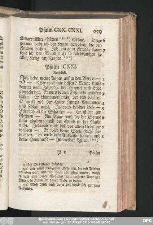Psalm CXXI. Reiselied.