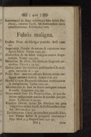 Febris maligna.