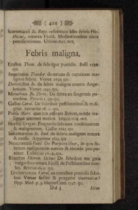 Febris maligna.