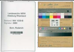 Entnazifizierung Roderich Born , geb. 21.02.1909 (Kaufmann)