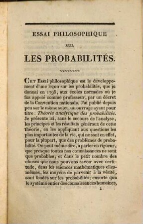Essai philosophique sur les probabilités