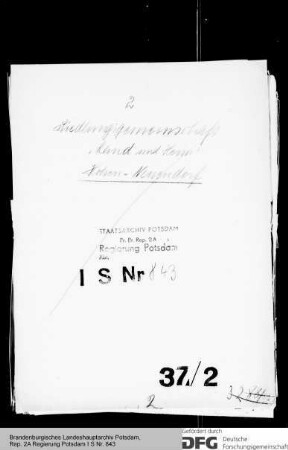 Siedlungsgenossenschaft "Land und Heim" in Hohen Neuendorf, Kr. Niederbarnim